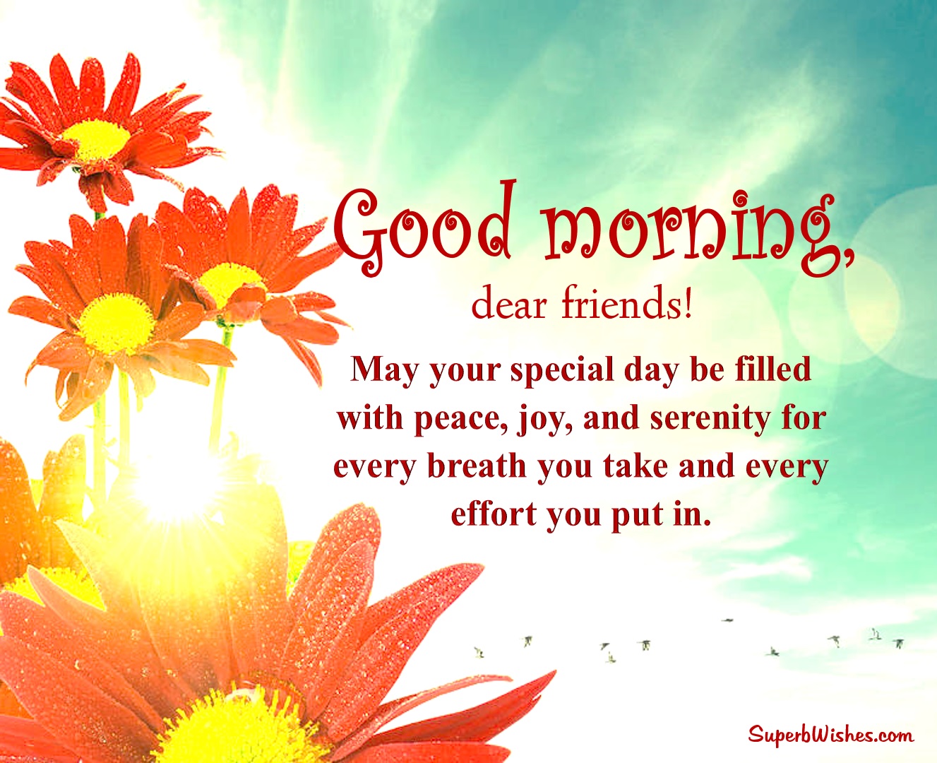 Good Morning Wishes For Friends Images - Joy & Serenity | SuperbWishes