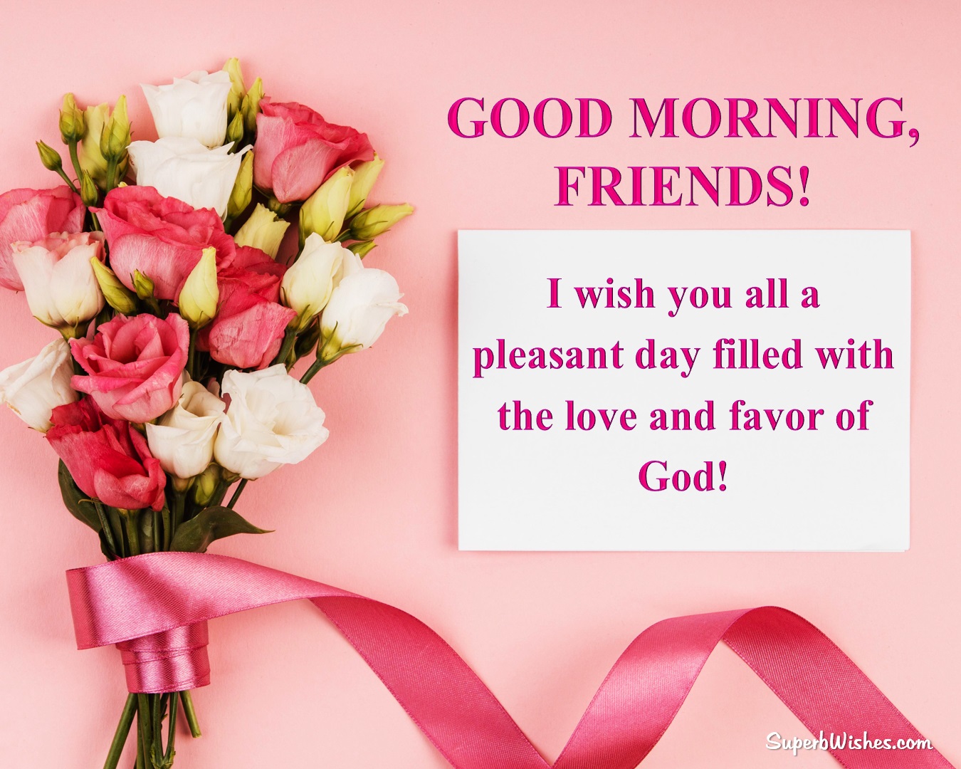 images of good morning friends with flowers