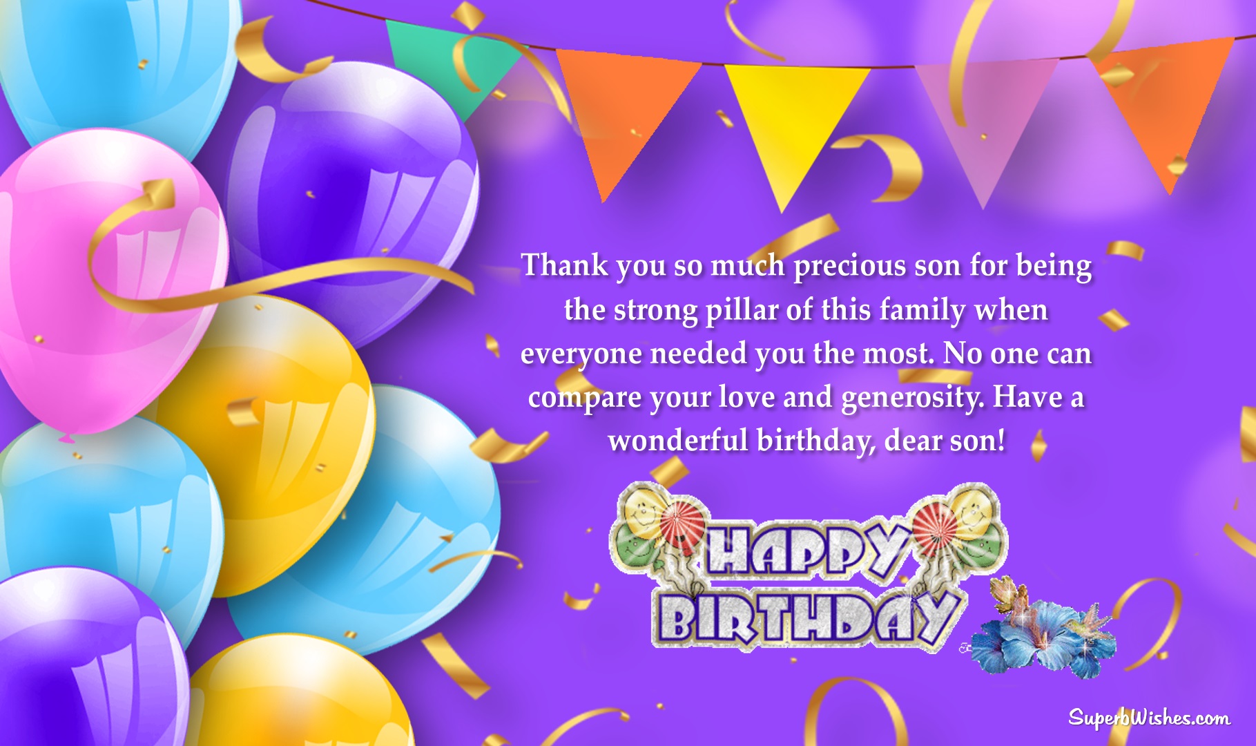 Free Birthday Wishes For Son Images