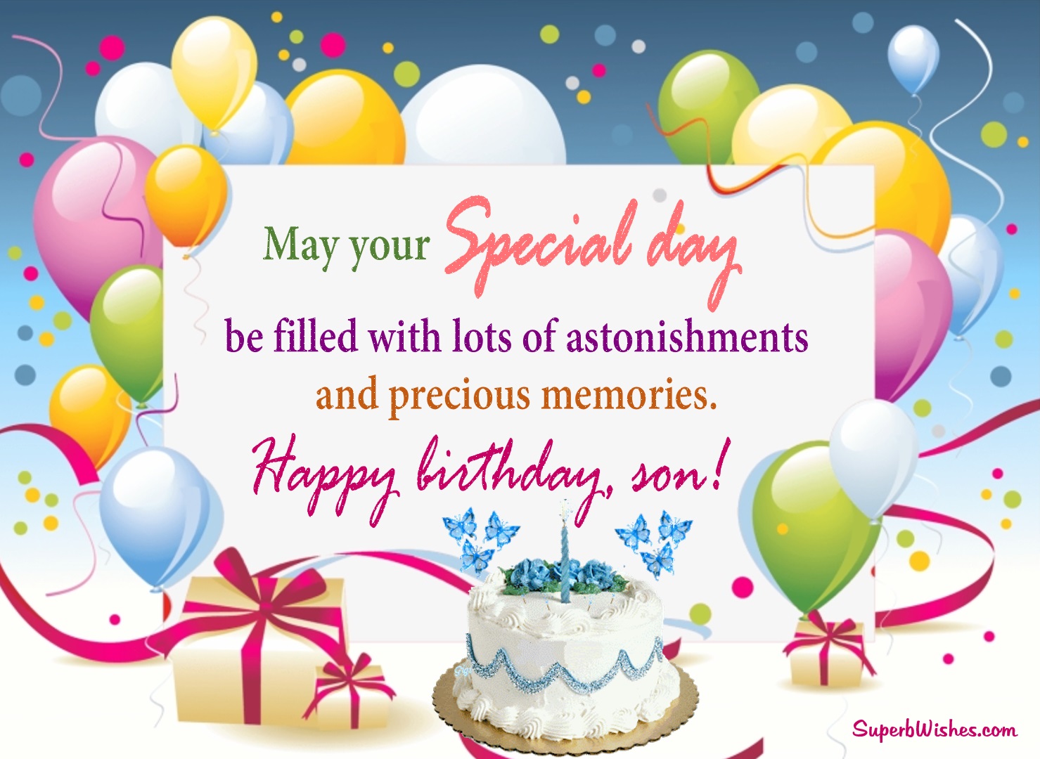 Free Happy Birthday Wishes For Son Images. Superbwishes.com