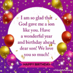 Happy Birthday Wishes For Son GIF. Superbwishes.com