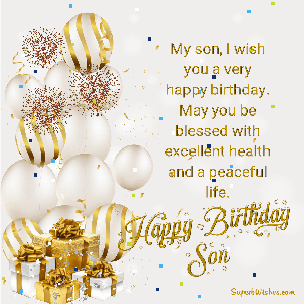 Wish you a very happy birthday son GIF. Superbwishes.com