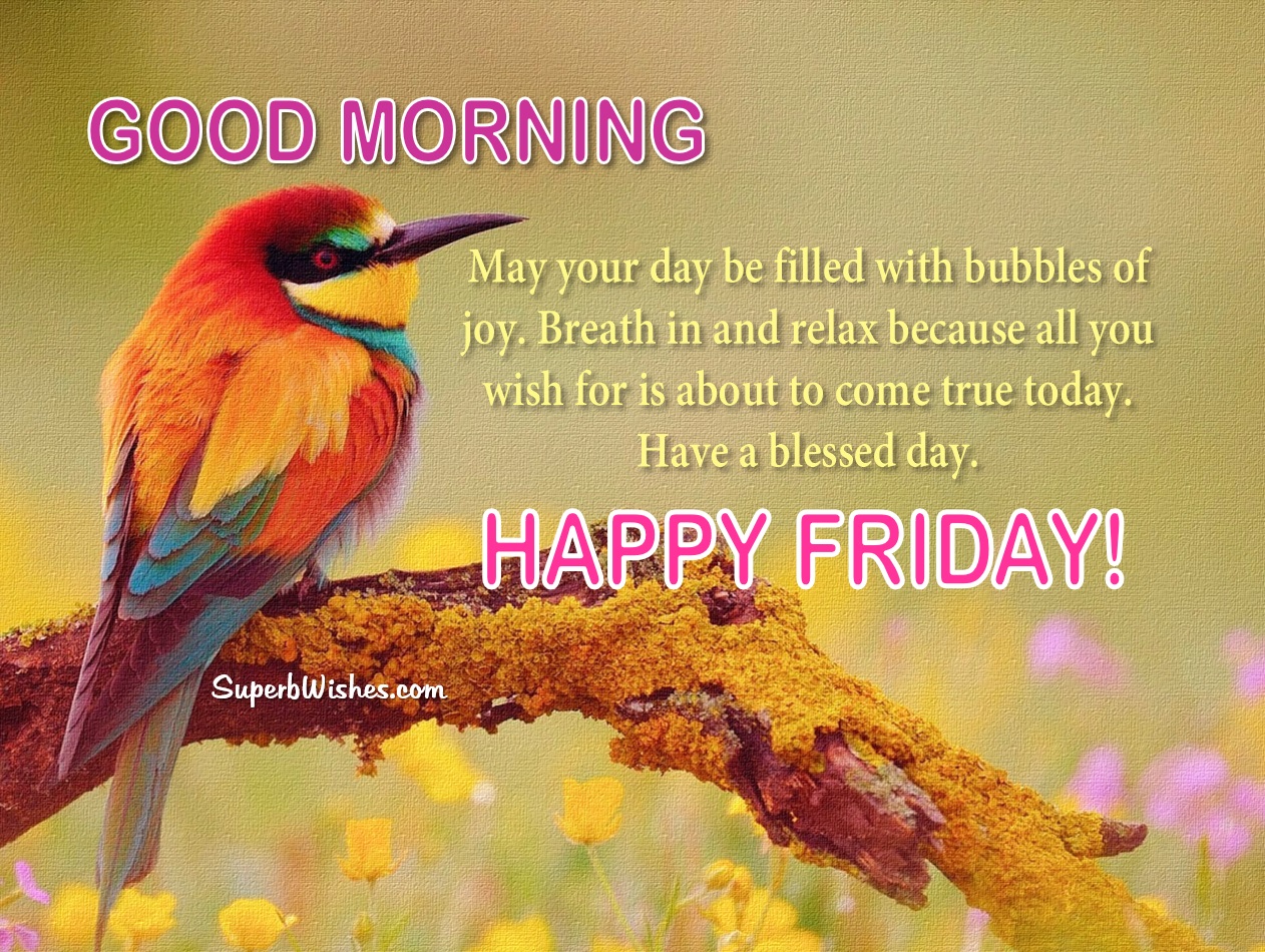 Happy Friday 2023 Images - Breath In And Relax | SuperbWishes.com