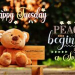 Peace begins with a smile. Happy Tuesday. Superbwishes.com