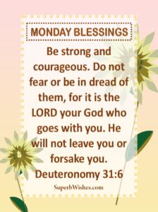 Monday blessings with Bible verse images. Superbwishes.com