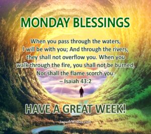 Monday blessings with Bible verses. Superbwishes.com