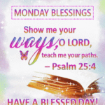 Bible verse animated image with blessed Monday quotes. Superbwishes.com