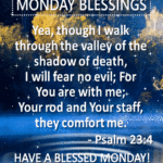 Bible verse animated image with blessed Monday quotes. Superbwishes.com