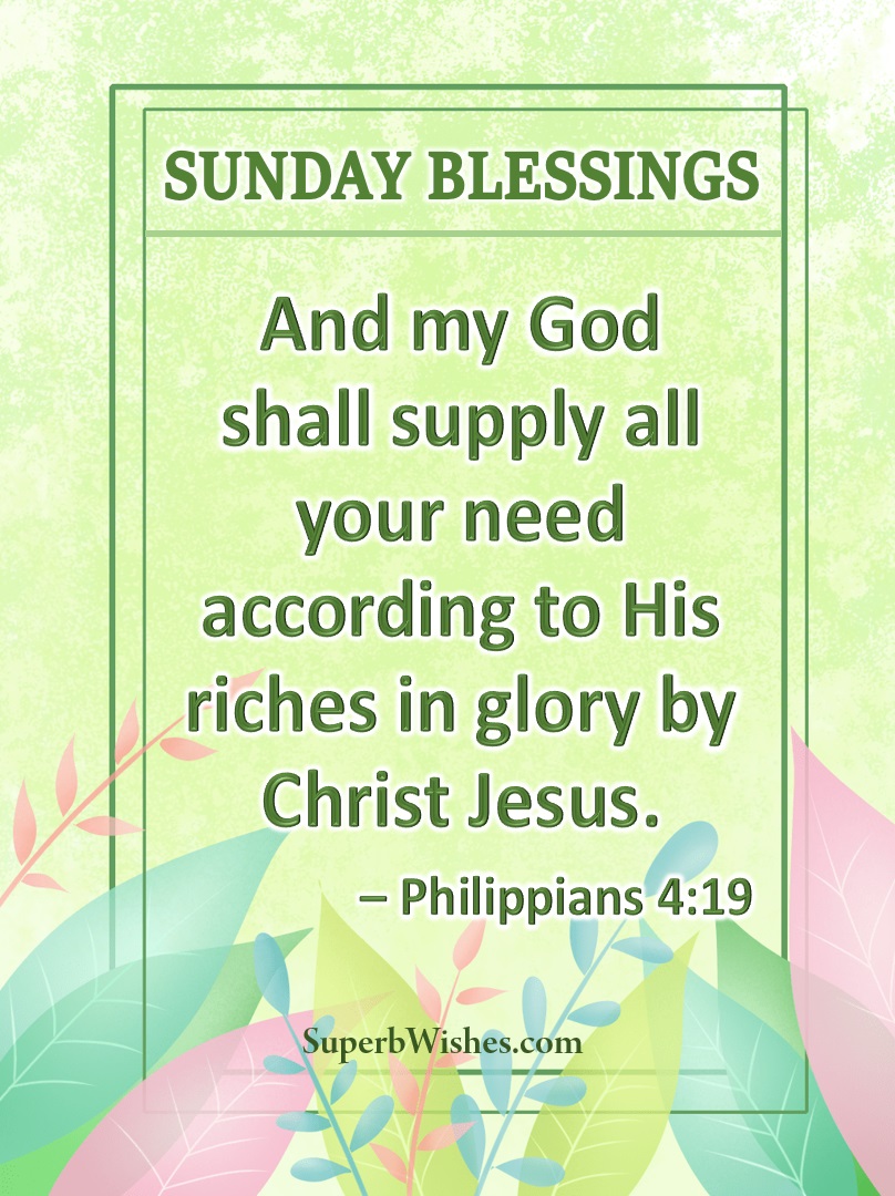 Sunday blessings with Bible verse images. Superbwishes.com