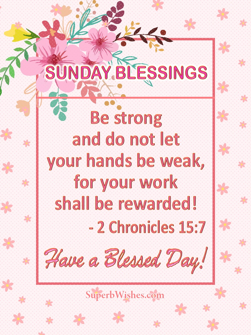 Sunday blessings with Bible verse images. Superbwishes.com