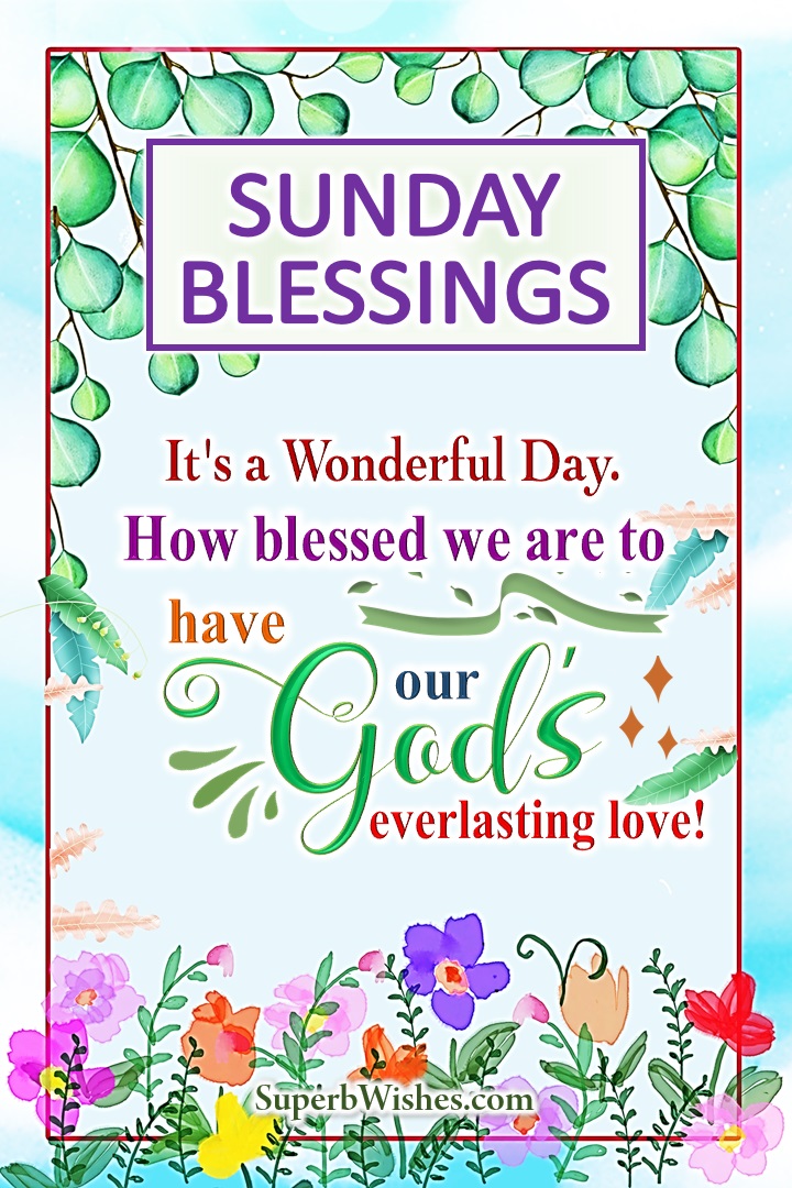 Images of Sunday blessings. Superbwishes.com