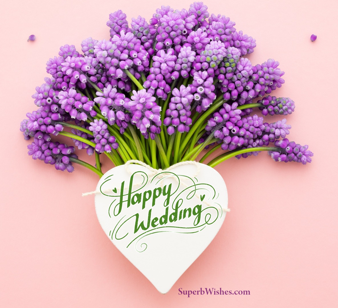 Happy Wedding Anniversary Image With Lavender Flowers | SuperbWishes