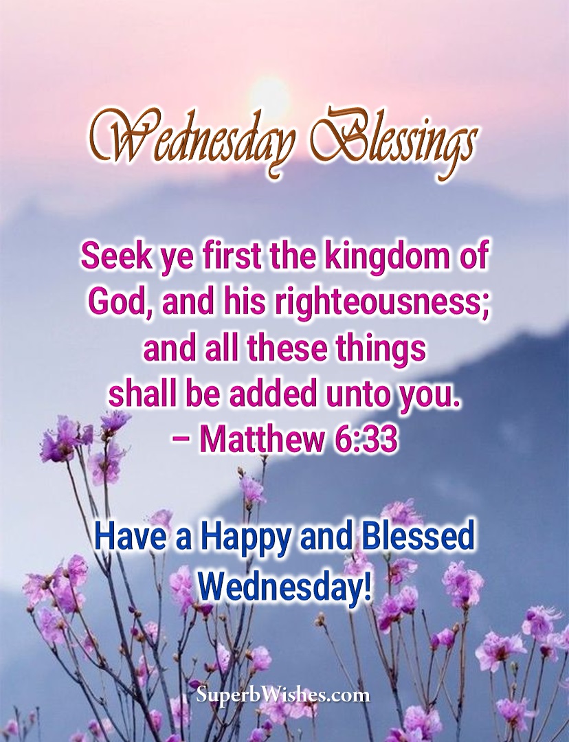 Wednesday blessings with Bible verses. Superbwishes.com