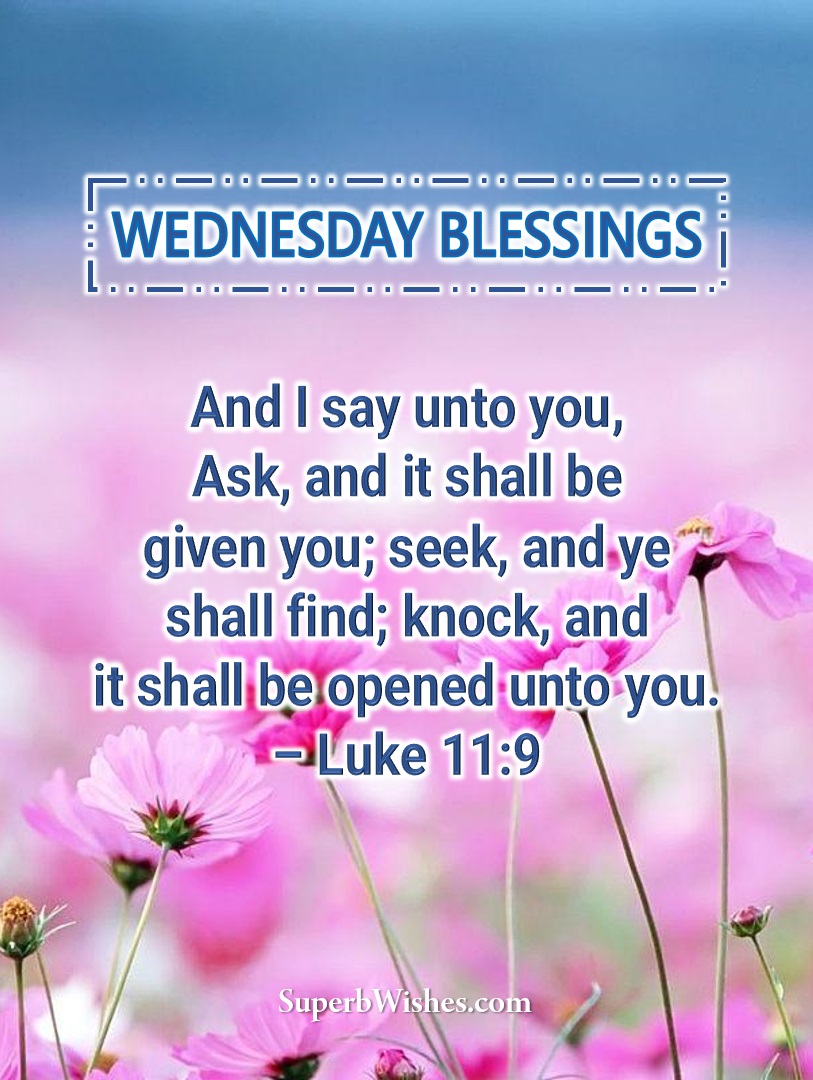 Wednesday blessings images Bible verse. Superbwishes.com