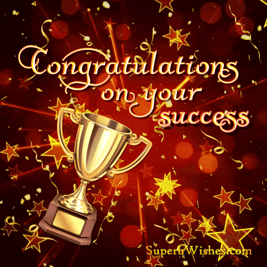 Congratulations On Your Success With a Gold Cup GIF | SuperbWishes