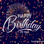 Happy Birthday To You With Confetti Animation