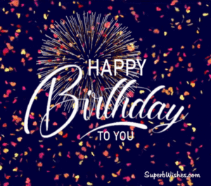 Happy Birthday To You With Confetti Animation