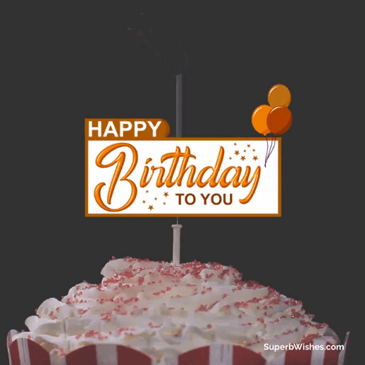 Happy Birthday Cupcake With Lit Sparkler GIF
