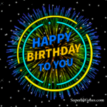 Bursting With Brilliant Colors Birthday Greeting Card GIF