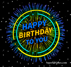 Bursting With Brilliant Colors Birthday Greeting Card GIF
