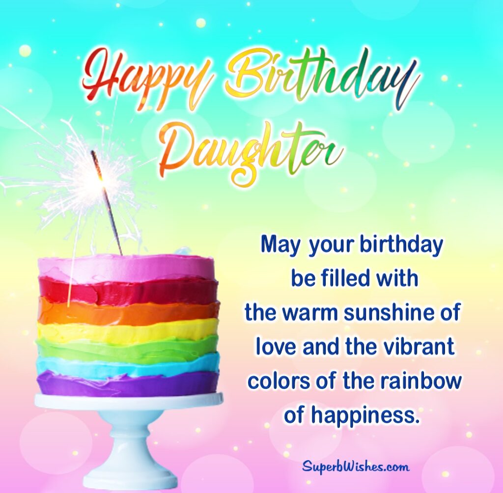 Birthday Wishes For Daughter Images - Rainbow Of Happiness 