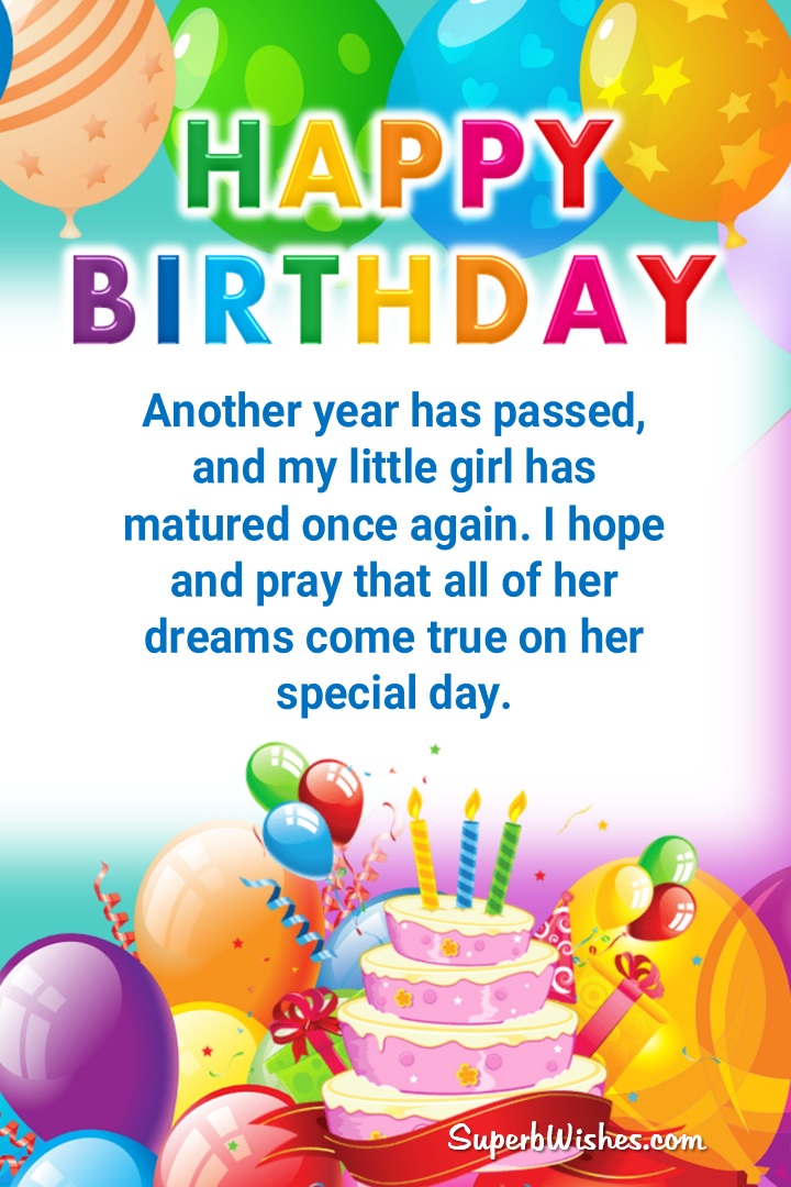 Happy Birthday Wishes For Little Daughter