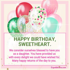 Happy Birthday Wishes For Daughter