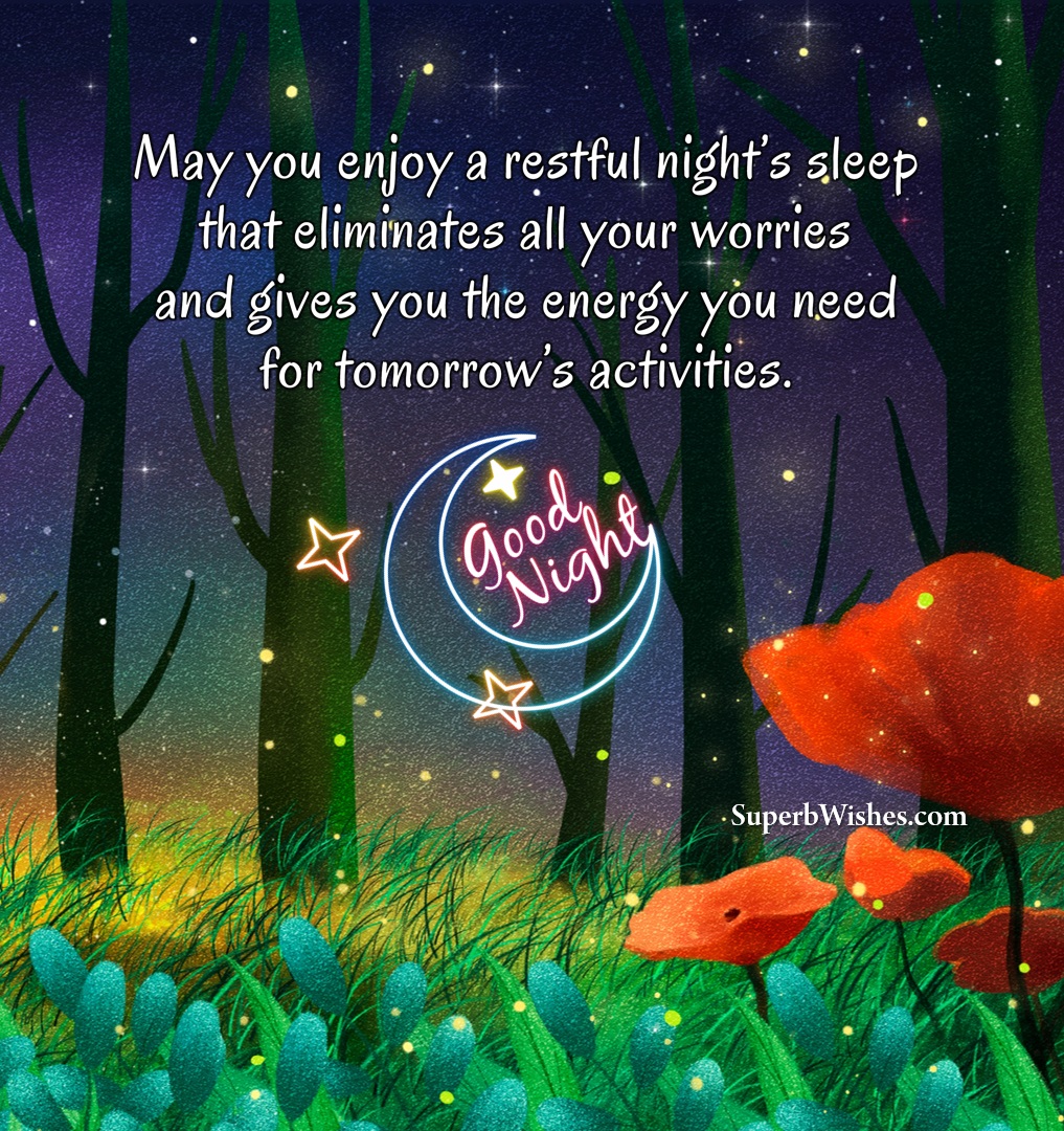 Good Night Wishes Images - Eliminate All Your Worries | SuperbWishes