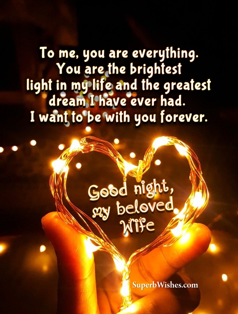 Good Night Wish To Your Beloved Wife Image | SuperbWishes.com