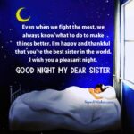 Good Night Wishes For Sister