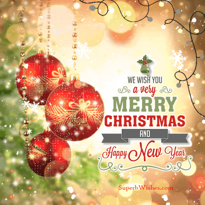 We Wish You A Very Merry Christmas And Happy New Year GIF | SuperbWishes