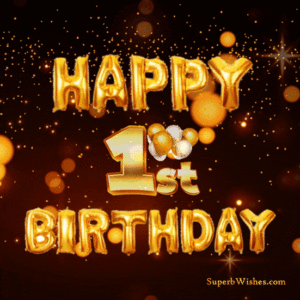 Happy 1st Birthday Animated GIF