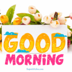 Good Morning GIF With Colorful Tulips