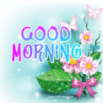 Good Morning GIF With Beautiful Flowers