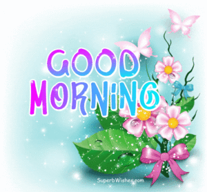 Good Morning GIF With Beautiful Flowers