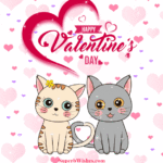 Happy Valentine's day cat GIF