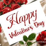 Happy Valentine's Day Greeting Card With Lovely Roses GIF