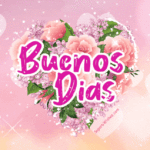 Buenos Días GIF Con Rosas Rosadas