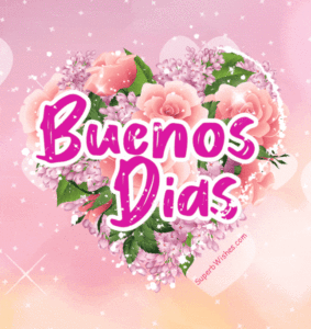 Buenos Días GIF Con Rosas Rosadas