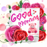 Good Morning GIF With Colorful Roses