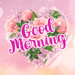 Good Morning GIF With Pink Roses