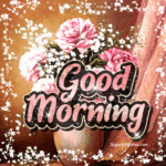 Good Morning GIF With Flower Vase. SuperbWishes.com