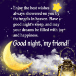 Good Night Wishes to my friend GIF