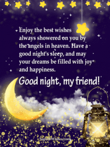 Good Night Wishes to my friend GIF