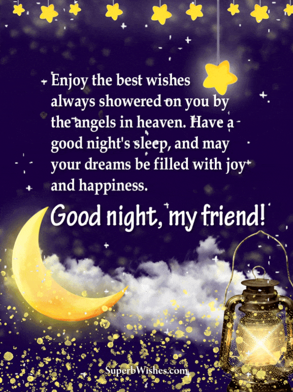 Good Night Message To Your Friend GIF 