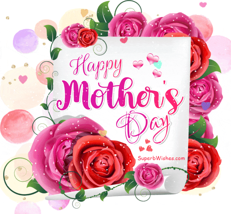 Happy Mother's Day GIF With Colorful Roses 