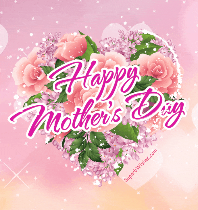 Happy Mother's Day GIF With Pink Roses 
