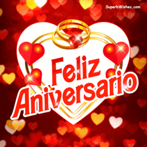 Amor En Forma de Corazon Aniversario GIF