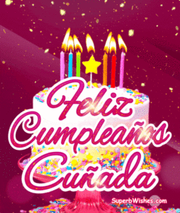 Pastel de Cumpleaños Con Velas de Colores GIF - Feliz Cumpleaños, Cuñada