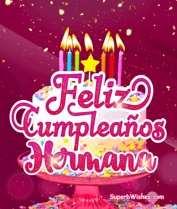 Pastel de Cumpleaños Con Velas de Colores GIF - Feliz Cumpleaños, Hermana |  SuperbWishes